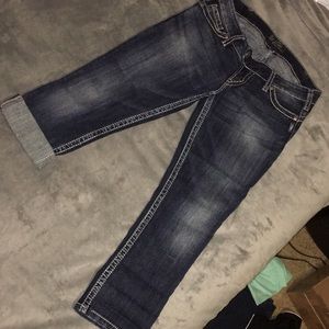 Silver Capri jeans
